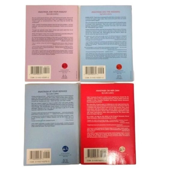 Lot of 4 Kid's Paperback Books Anastasia by Lois Lowry Dell Yearling Books 1980s - Picture 2 of 10